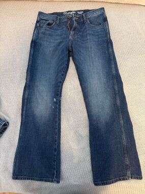 Wrangler Men's Dark Blue Bootcut Jeans